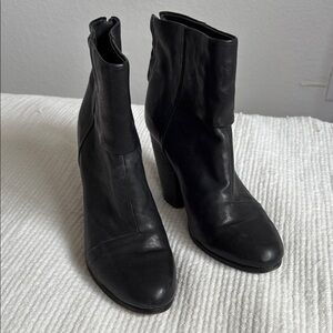 Rag & Bone Classic Newbury Black Leather Ankle Boots
